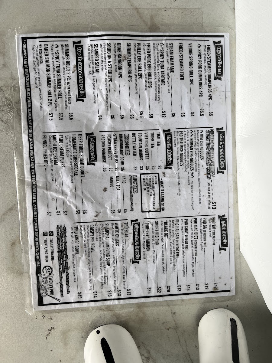 Twenty Pho Hour Menu - Image 6